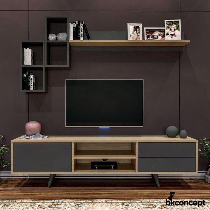 TV Unit+Bookshelf-MAN-2035