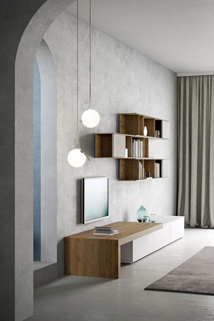 TV Unit+Bookshelf-MAN-2054
