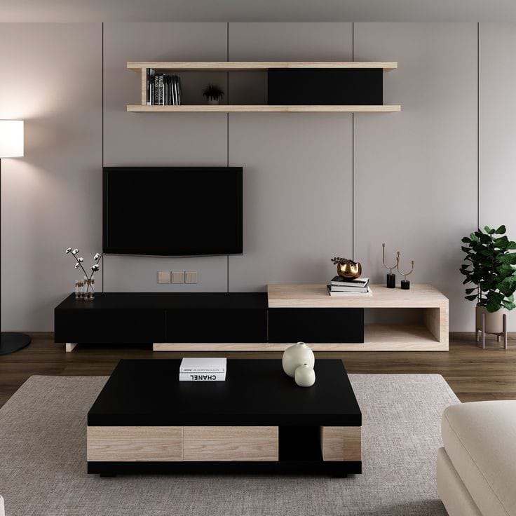TV Unit+Bookshelf-MAN-2061