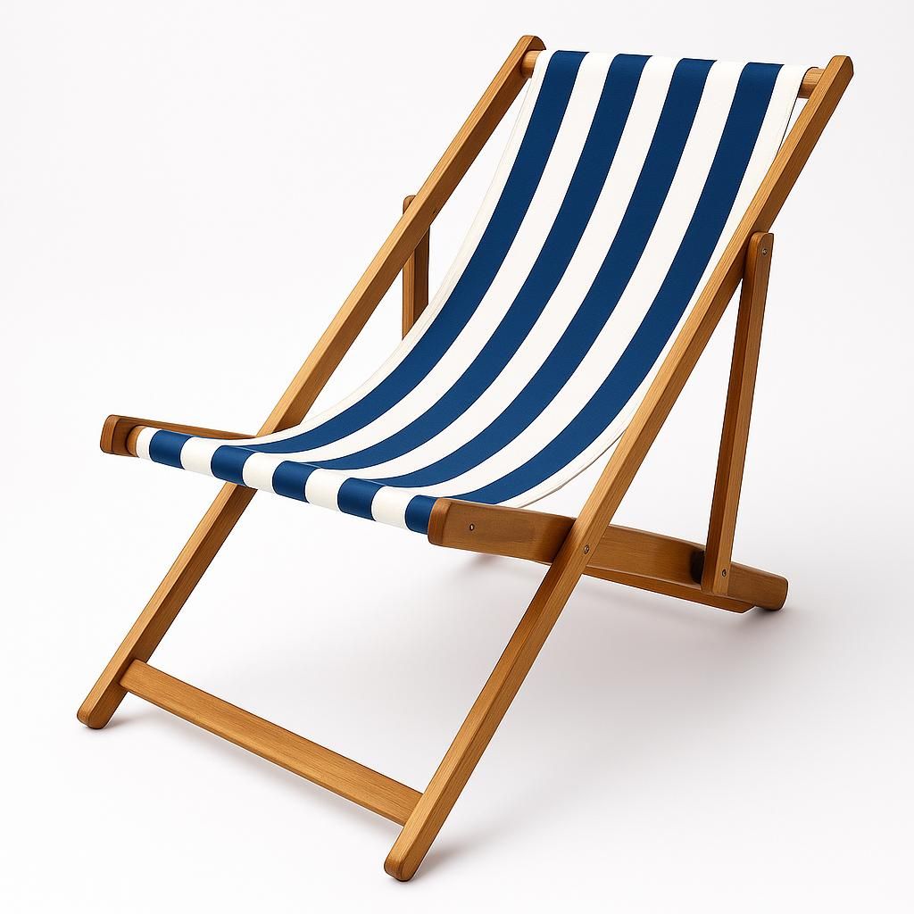 Beach Chair & chaise lounge - Dark blue stripes-B2GBC002