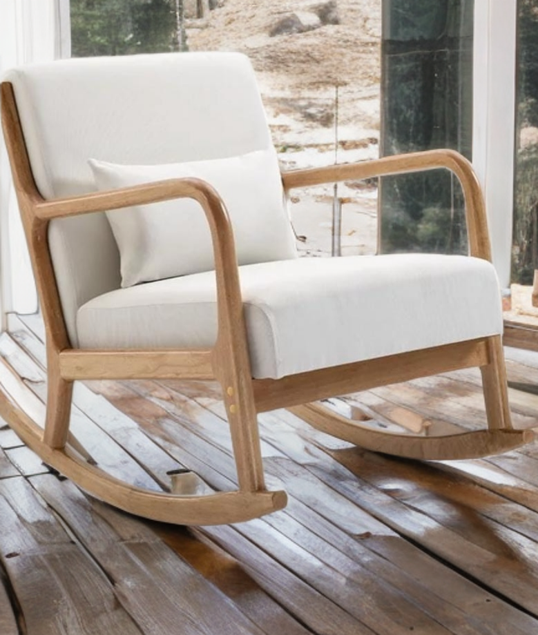 Rocking chair with arms-HQN32