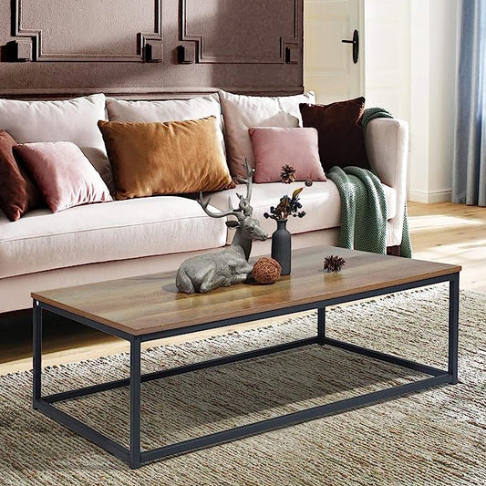 Coffee Table 4 legs Black & Brown- CT-4700