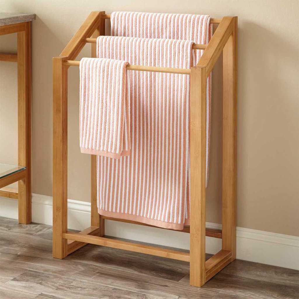 Floor towel holder, 95x65x33 cm - Swedish wood-ANK127