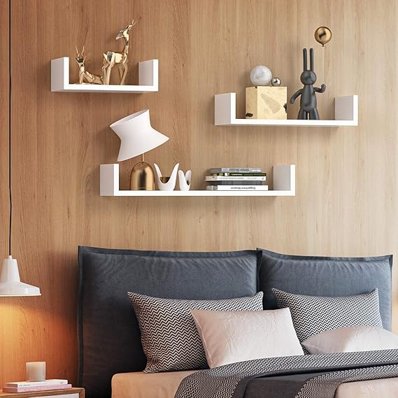 Wall Mounted Shelves ( , U Letter 3pcs) 80/60/40*15*10-ANK143