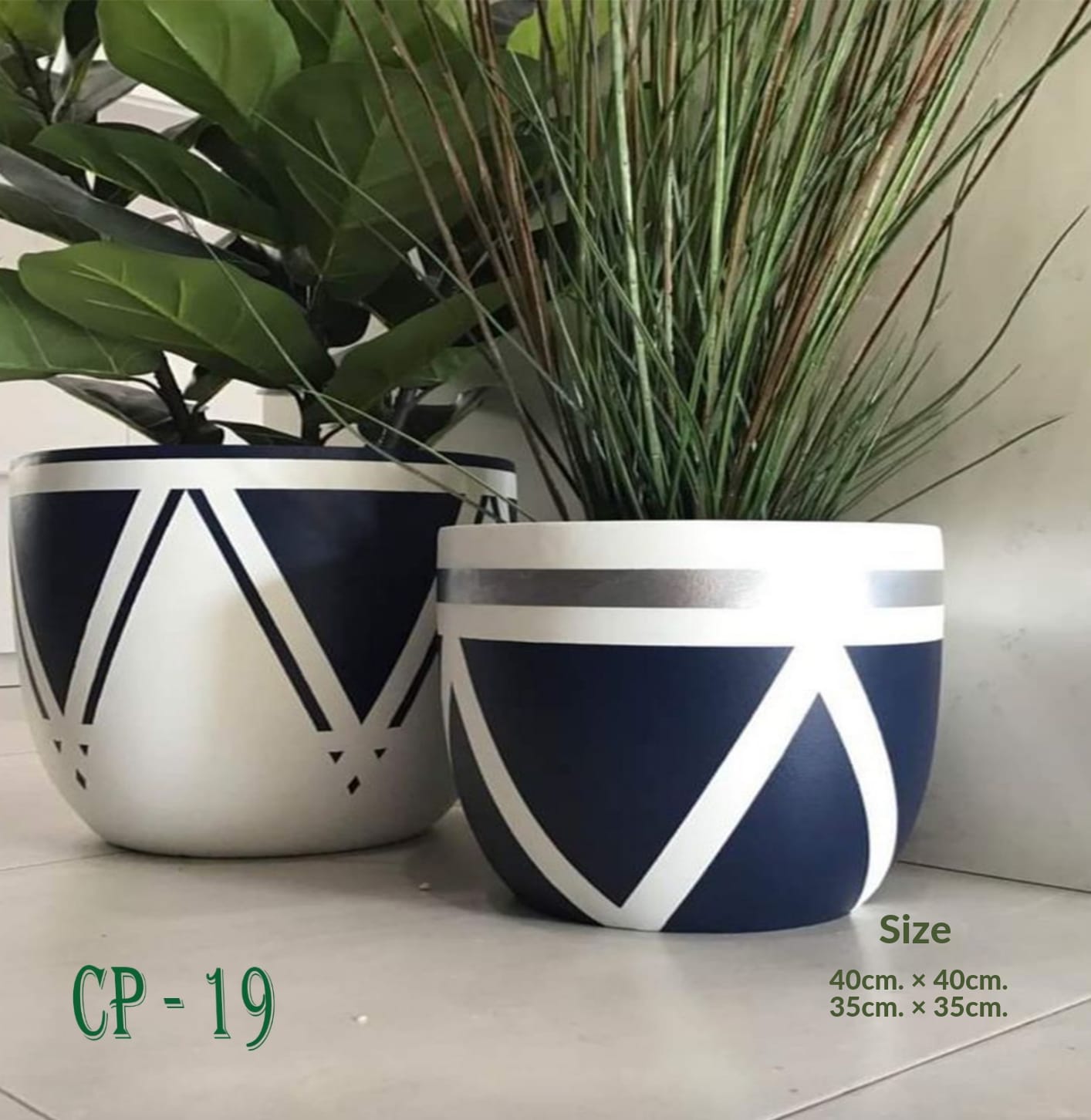 Set of pottery Plant pot (2 pieces) - CP-19
