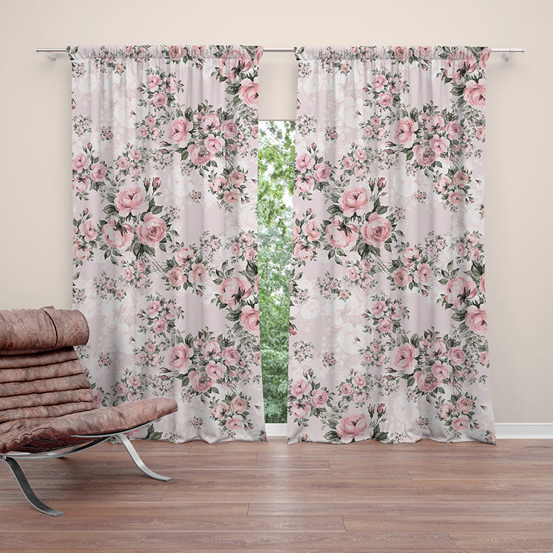 Pink rose curtain-AMN2132