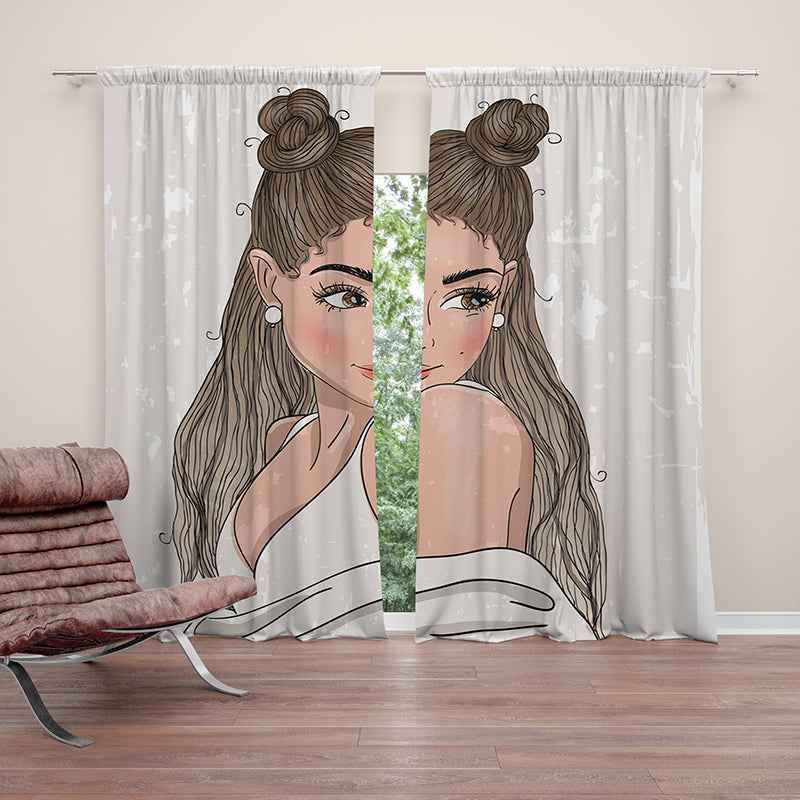 Curtain girl cake-AMN2140