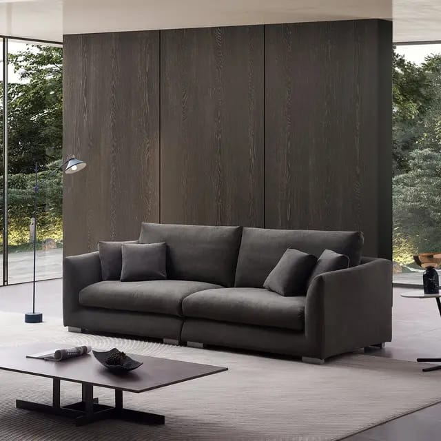 2-seater sofa, dark gray-FU65