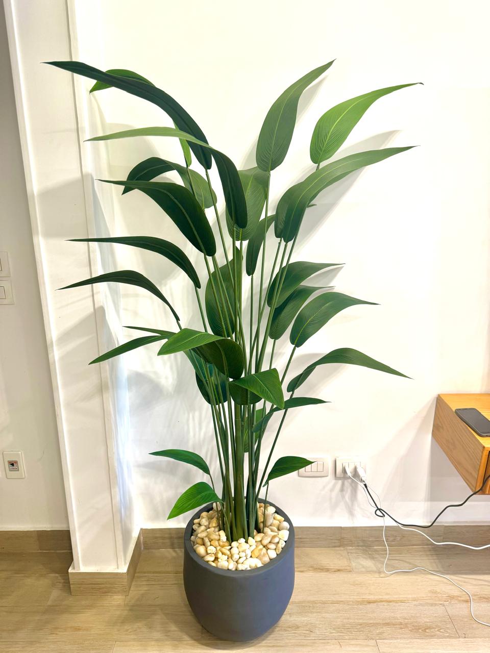 Ceramic planter - artificial banana tree - 185 x 60 cm-HMLX56