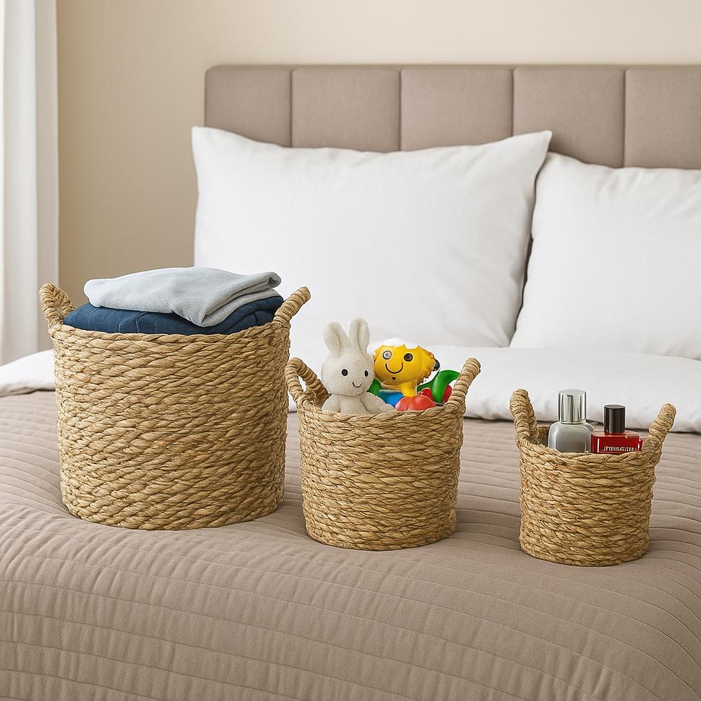 Hand rope planter - 3 pieces - Beige-HMLX59