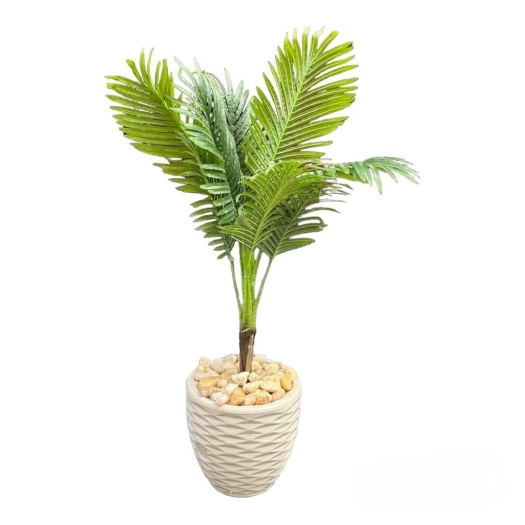 Plastic planter with artificial plant - 110 x 50 cm-HMLX72
