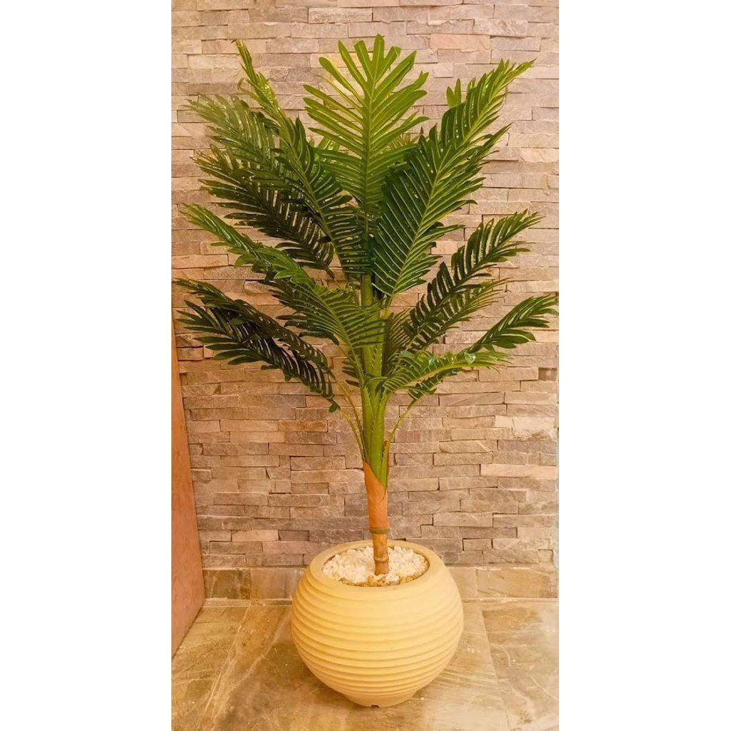 Plastic planter with artificial plant - 110 x 40 cm-HMLX73