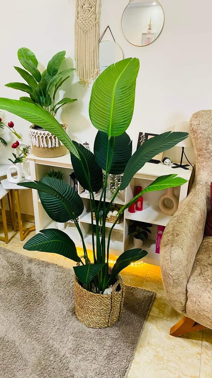 Jeans banana tree with rope pot - 140 x 50 cm-HMLX74