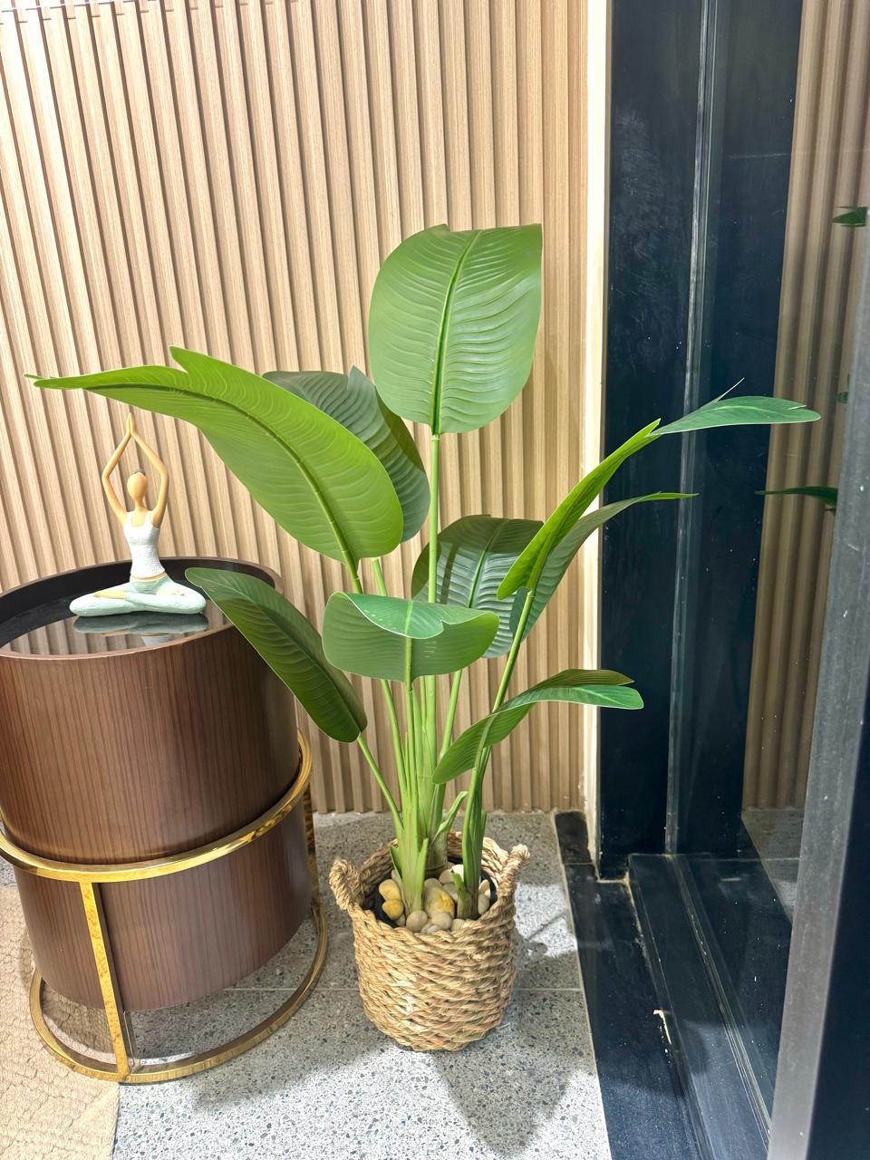 Rope planter with artificial tree - 70 x 40 cm-HMLX75