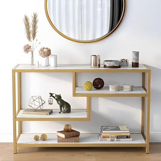 Console 90 x 30 x 100 cm - gold and white -DS24