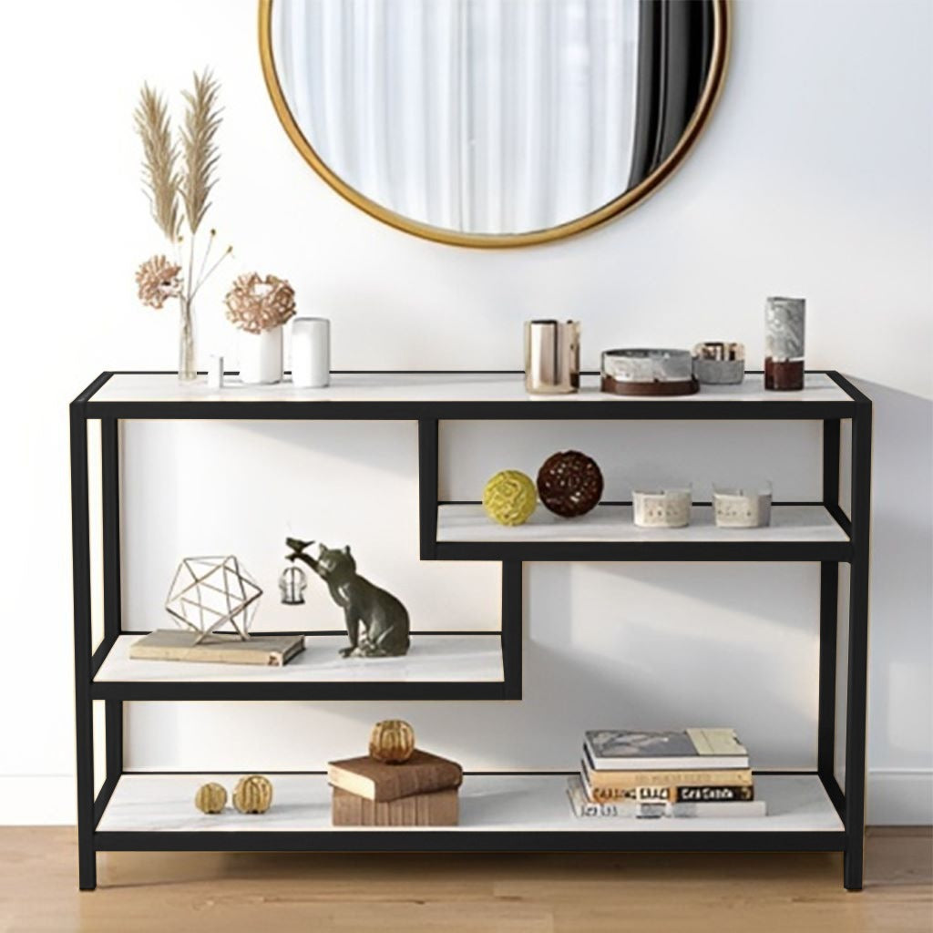 Console 90 x 30 x 100 cm - gold and white -DS24