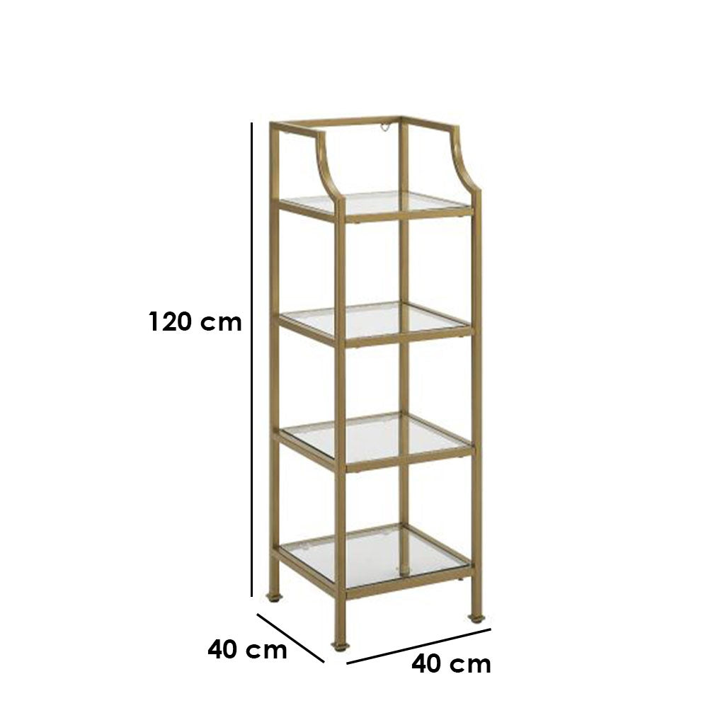 Bathroom storage unit 150 x 40 x 40 cm - gold-DS34