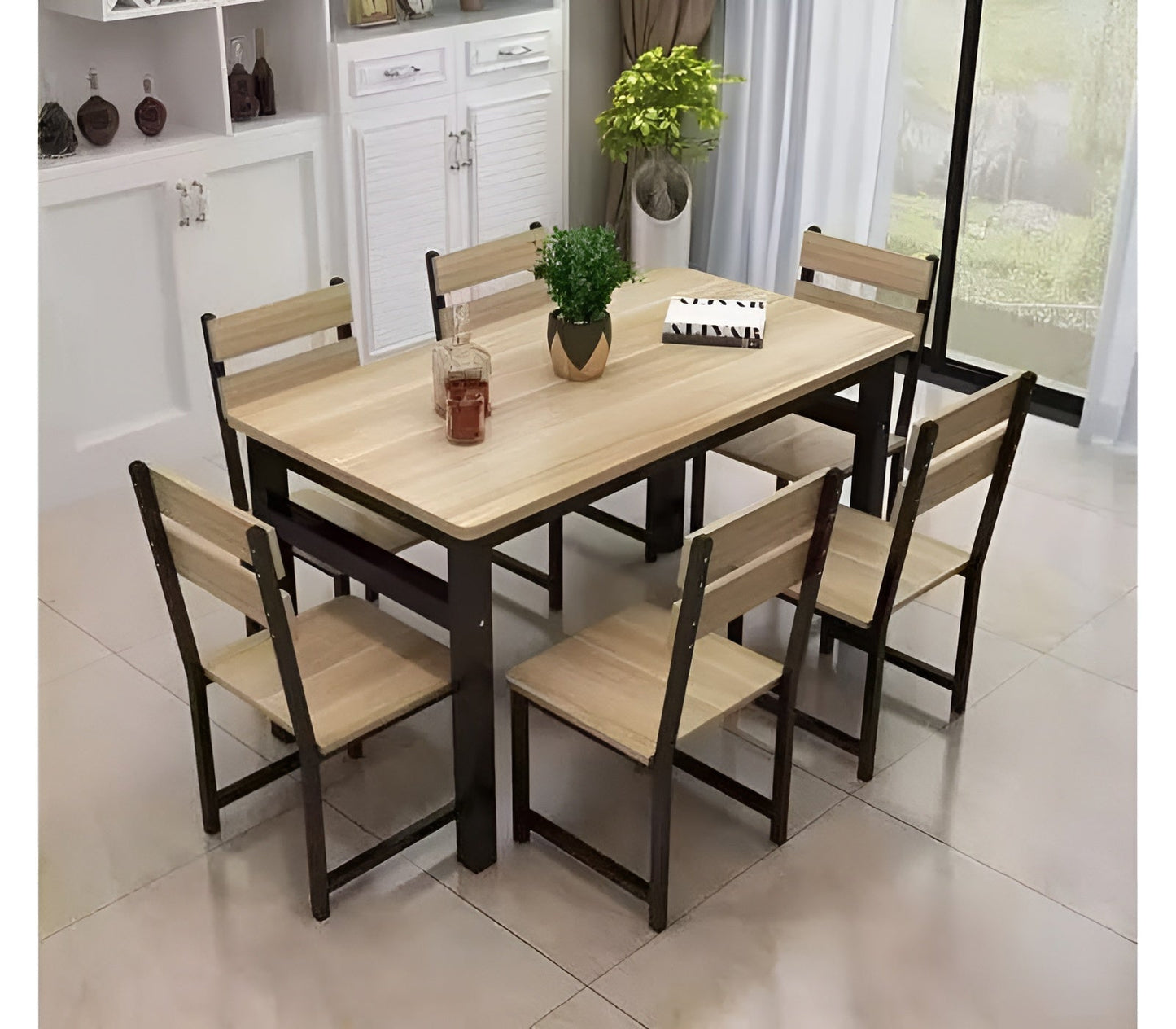 Dining table in black and beige -DS68