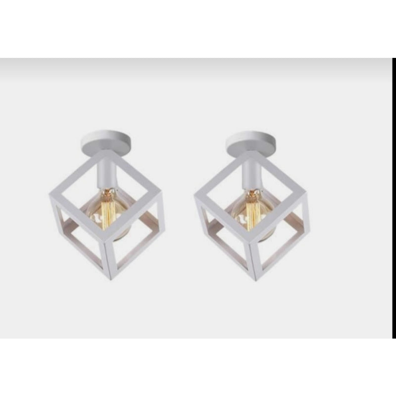 Cube Pendant Light, White - 103-Ep