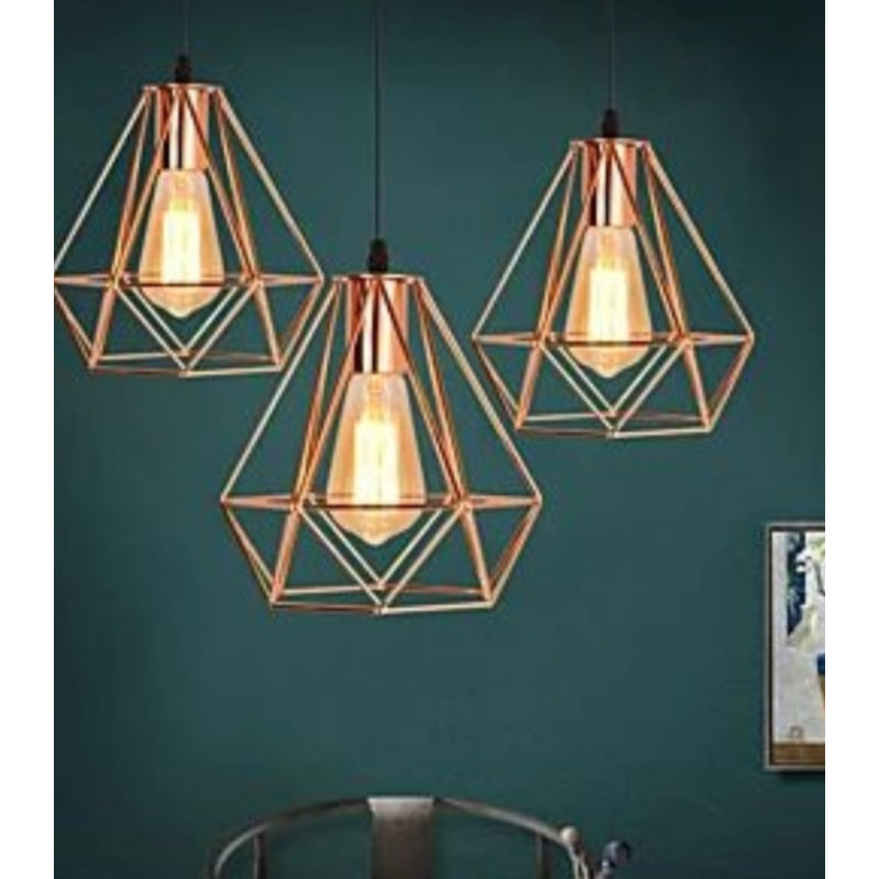 Triple Diamond chandelier, Gold- 1087-ch