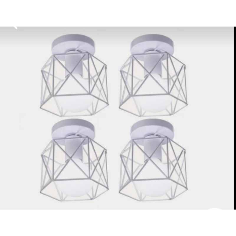 X Shape Pendant Light, 4 Pieces, White - 108-ep