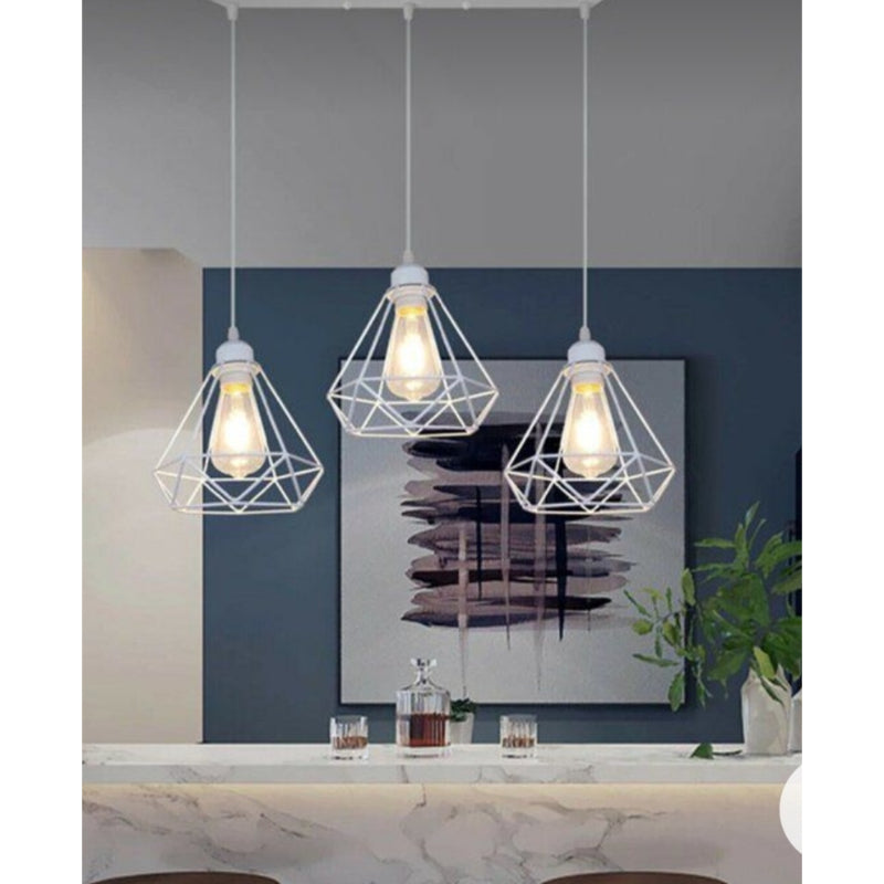 Triple Diamond chandelier, White- 1080-ch