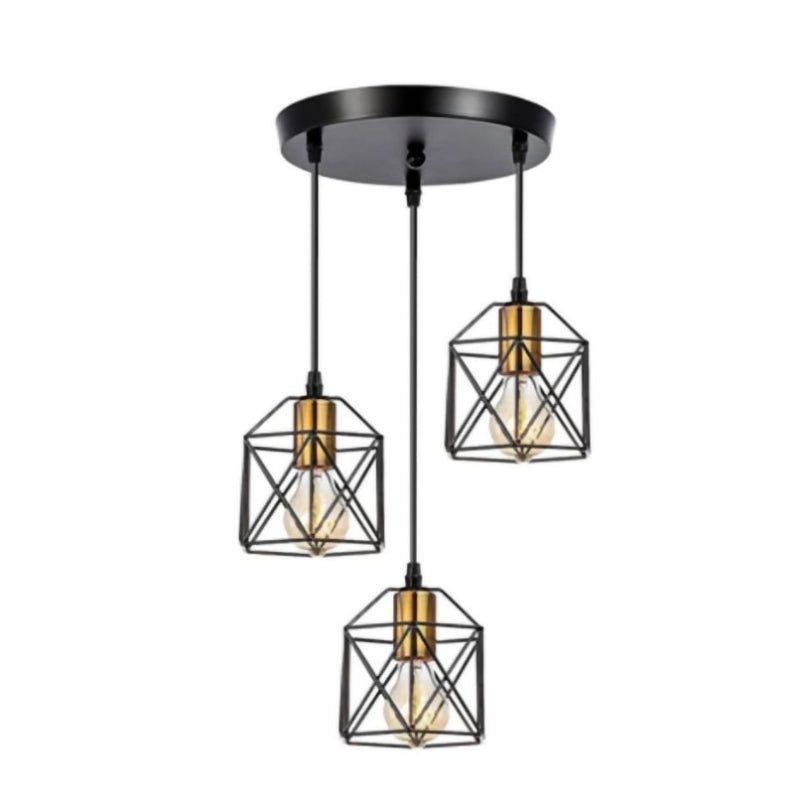 Triple X chandelier, Black - 109-B