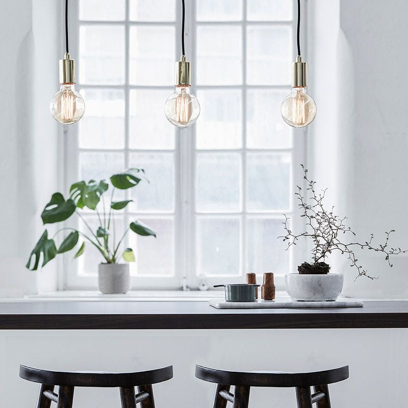 Triple chandelier, Golden - rect-3-ch