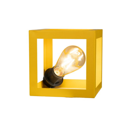 Yellow Cube Table Lamp, Yellow - SI127