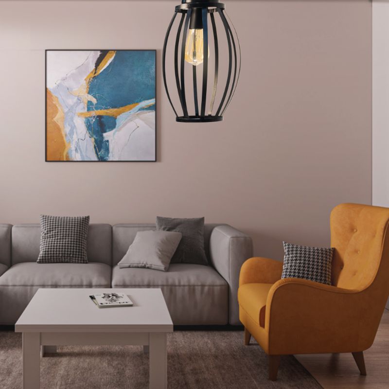 Lotus Ceiling Lamp, Black - SI130