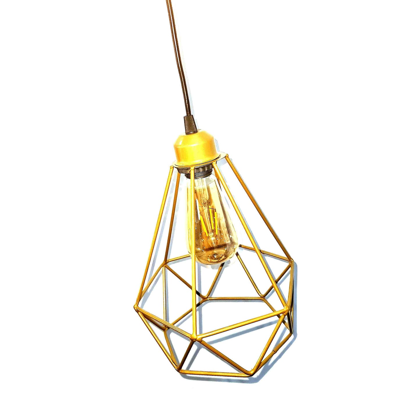 Jewel shaped Golden Pendant lamp
