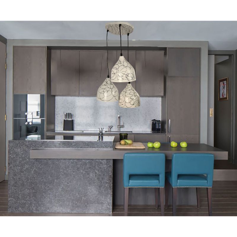 Pendant, Black / White - CH200