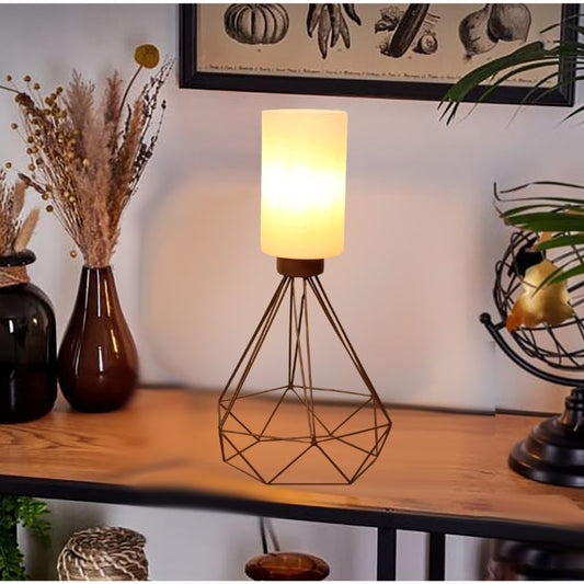 Table Lamp, Brown / White - SI213