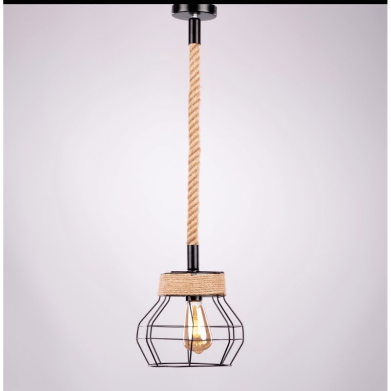 Rope Pendant, 18 CM, BlackXBeige - C202