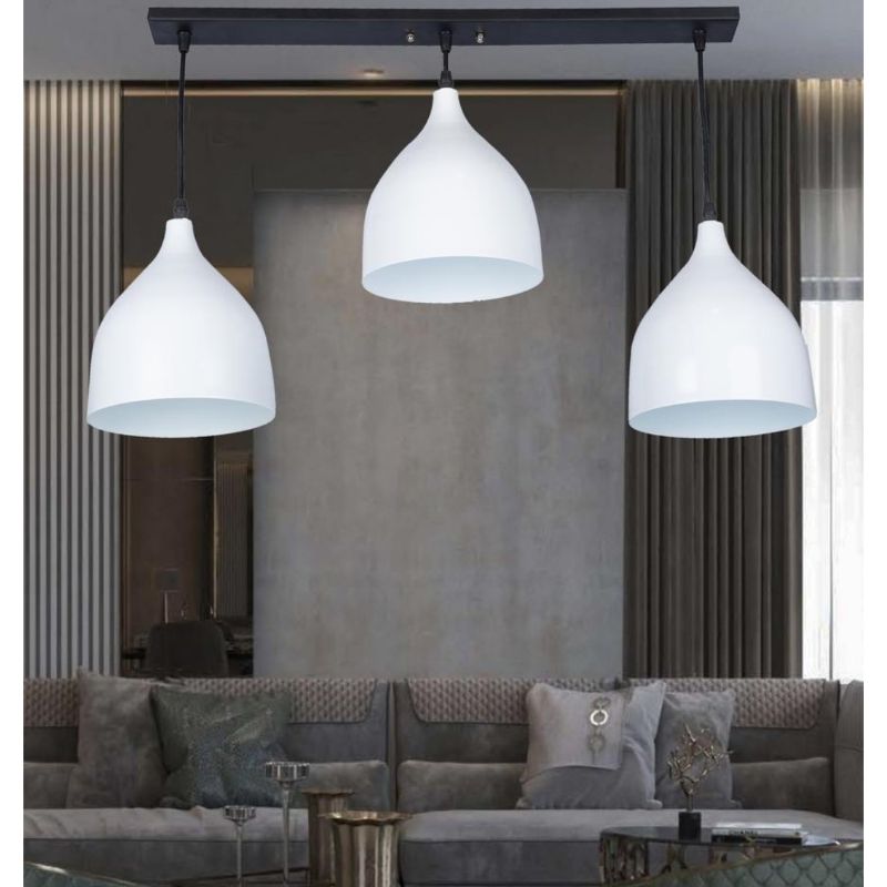 Naomi Pendant, 50 CM, White - C223