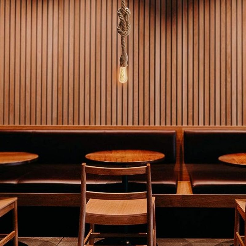 Single Rope Pendant, 12 CM, Beige - C225