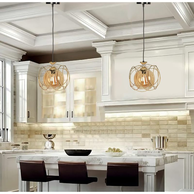 Single Pendant, 20 CM, Golden - B177