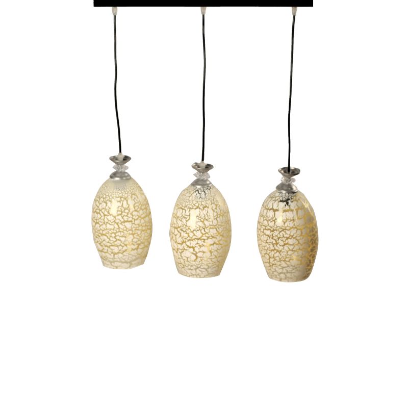 3 Lines Pendant, 50 CM, White & Black - C226