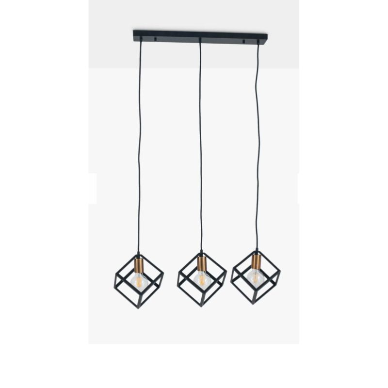 Cube Pendant, 50 CM, Black - C228