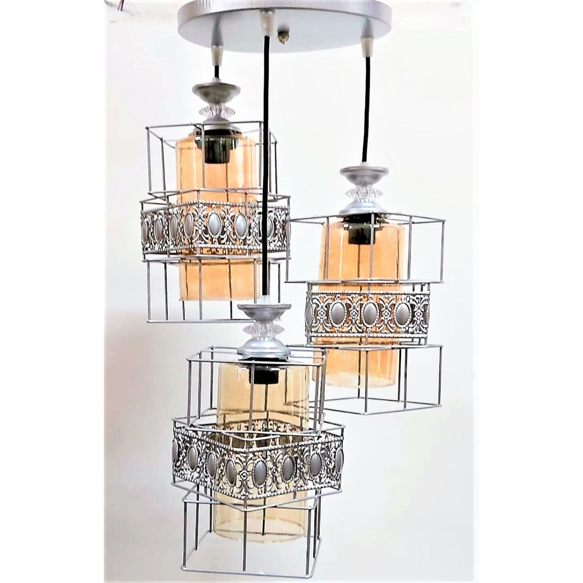 Triple Chandelier, Silver - KM-EG6-25
