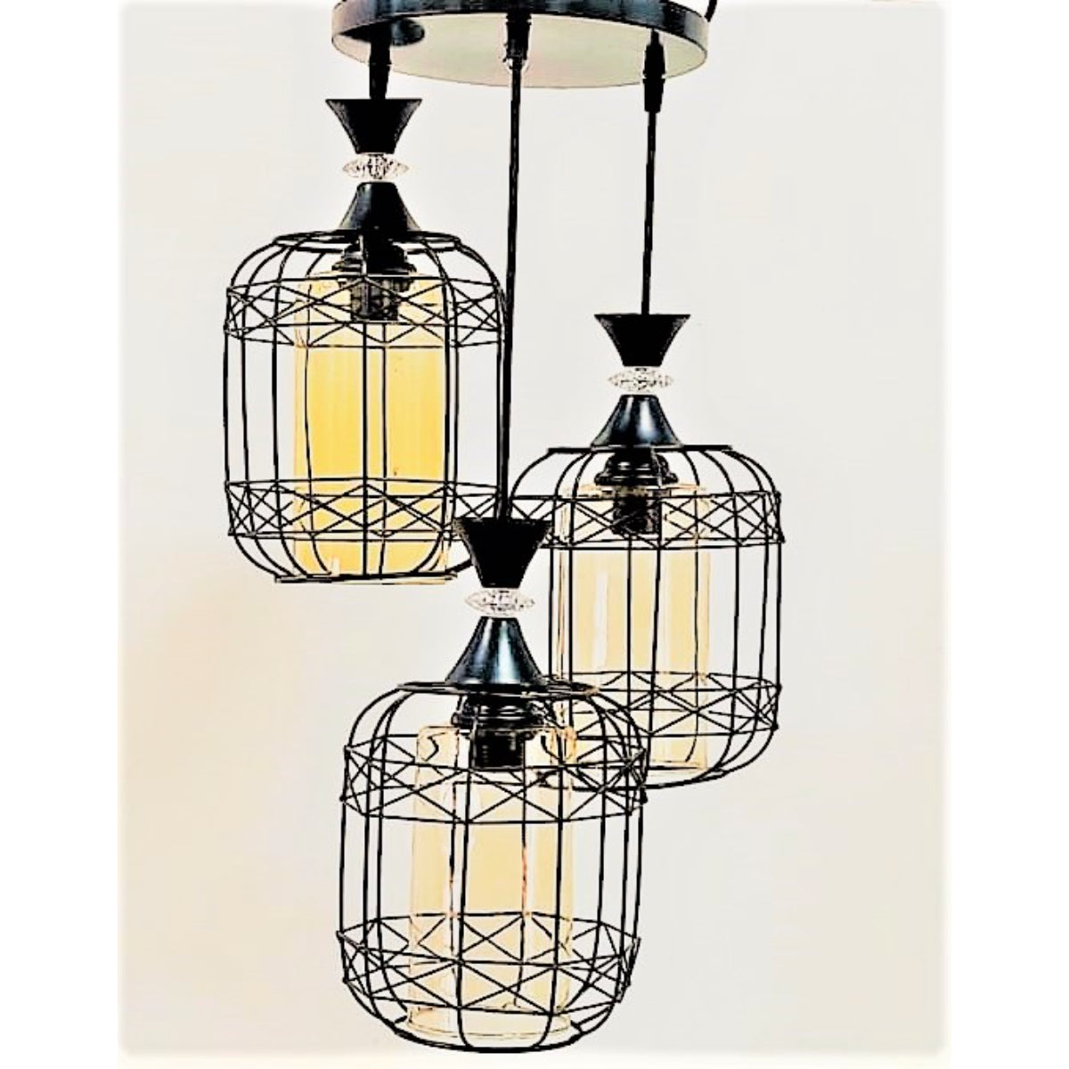 Triple Chandelier, Black - KM-EG6-35