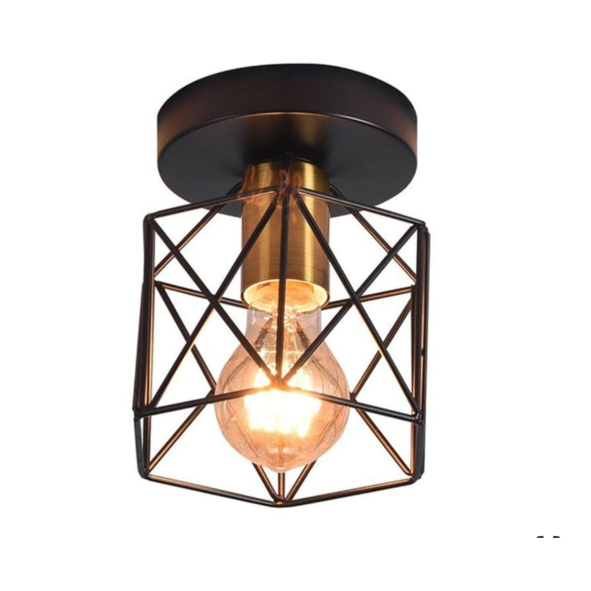 Ceiling Lighting Unit, Black/Brown - KM-EG6-69