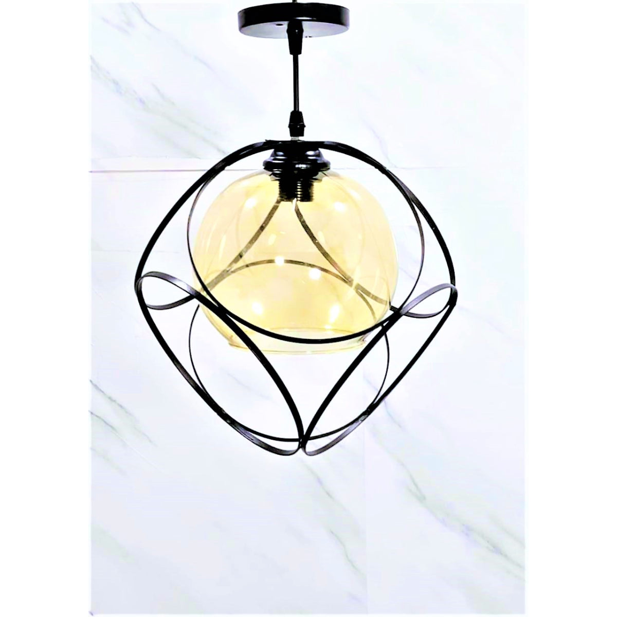 Ceiling Lighting Unit, Black/Beige - KM-EG6-73