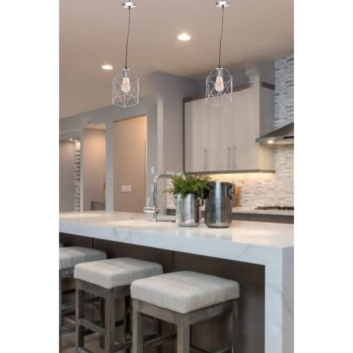 Lighting Pendant, Silver - KM-EG6-78