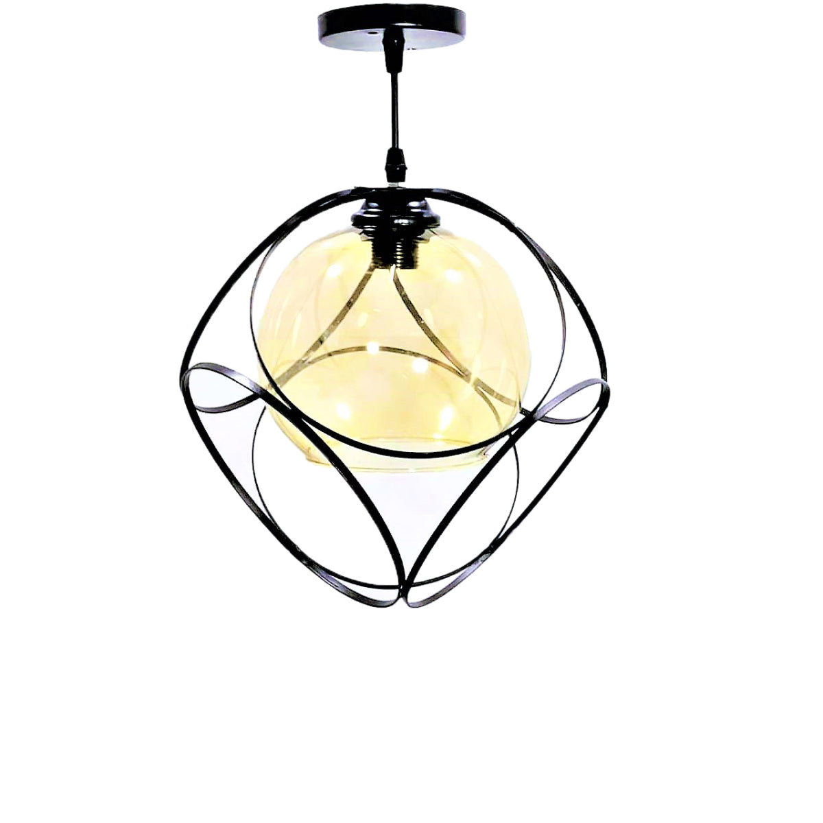 Lighting Pendant, Black/Brown - KM-EG6-85