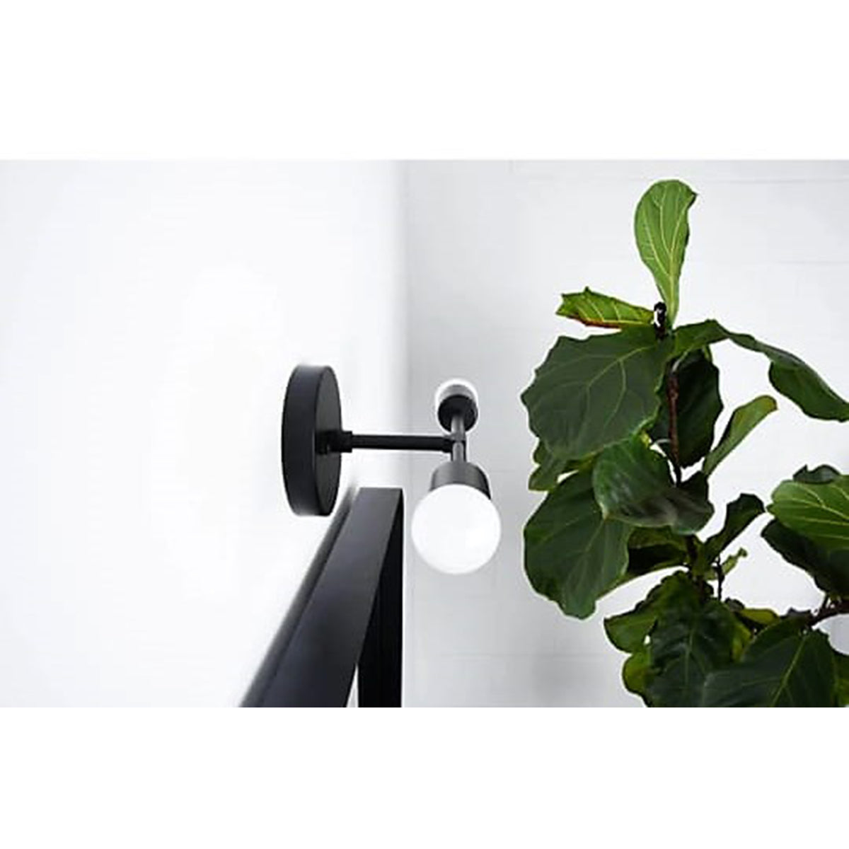 Wall Lamp, 2 Bulbs, Black - KM-EG6-88