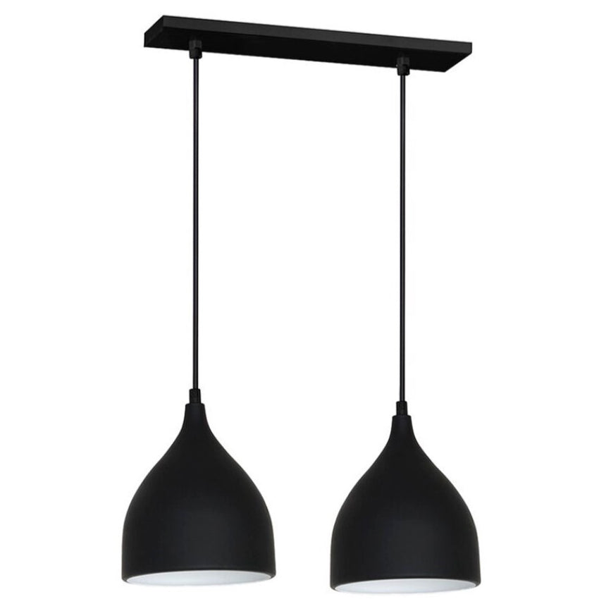 Double Dome Pendant Light with rectangular base