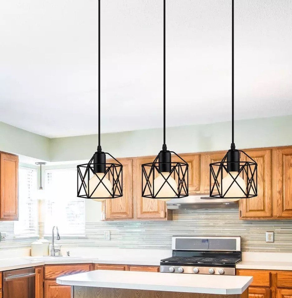 Triple X Pendant Light with rectangular base