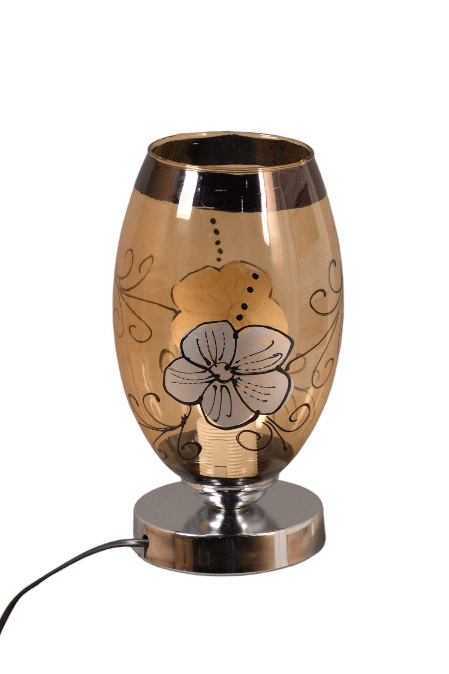 Table Lamp, 24×14 cm, Brown/Silver - KM-EG6-130