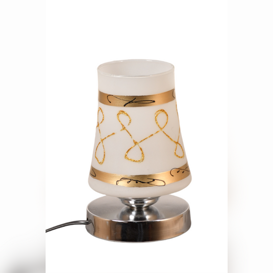 Table Lamp, 24×14 cm, White/Silver - KM-EG6-132